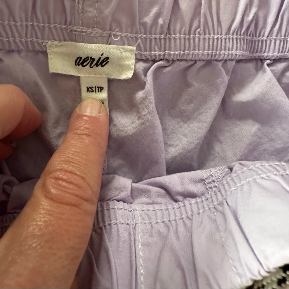 Aerie Baggy Cargo Skater Pant Lilac Lightweight Slouchy Spring Summer Size XS - Picture 3 of 9